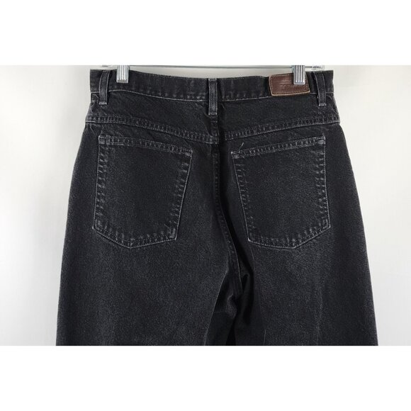 LL Bean Pants Women 16 Tall Black Double L Relaxed Fit Denim (34x32) - Picture 9 of 10